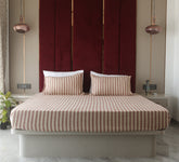 100% cotton Ribbed Double  Bed Cover