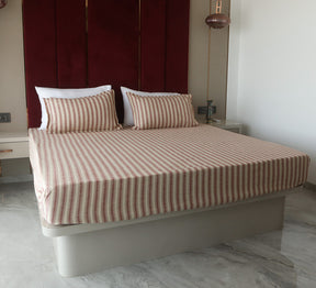 100% cotton Ribbed Double  Bed Cover