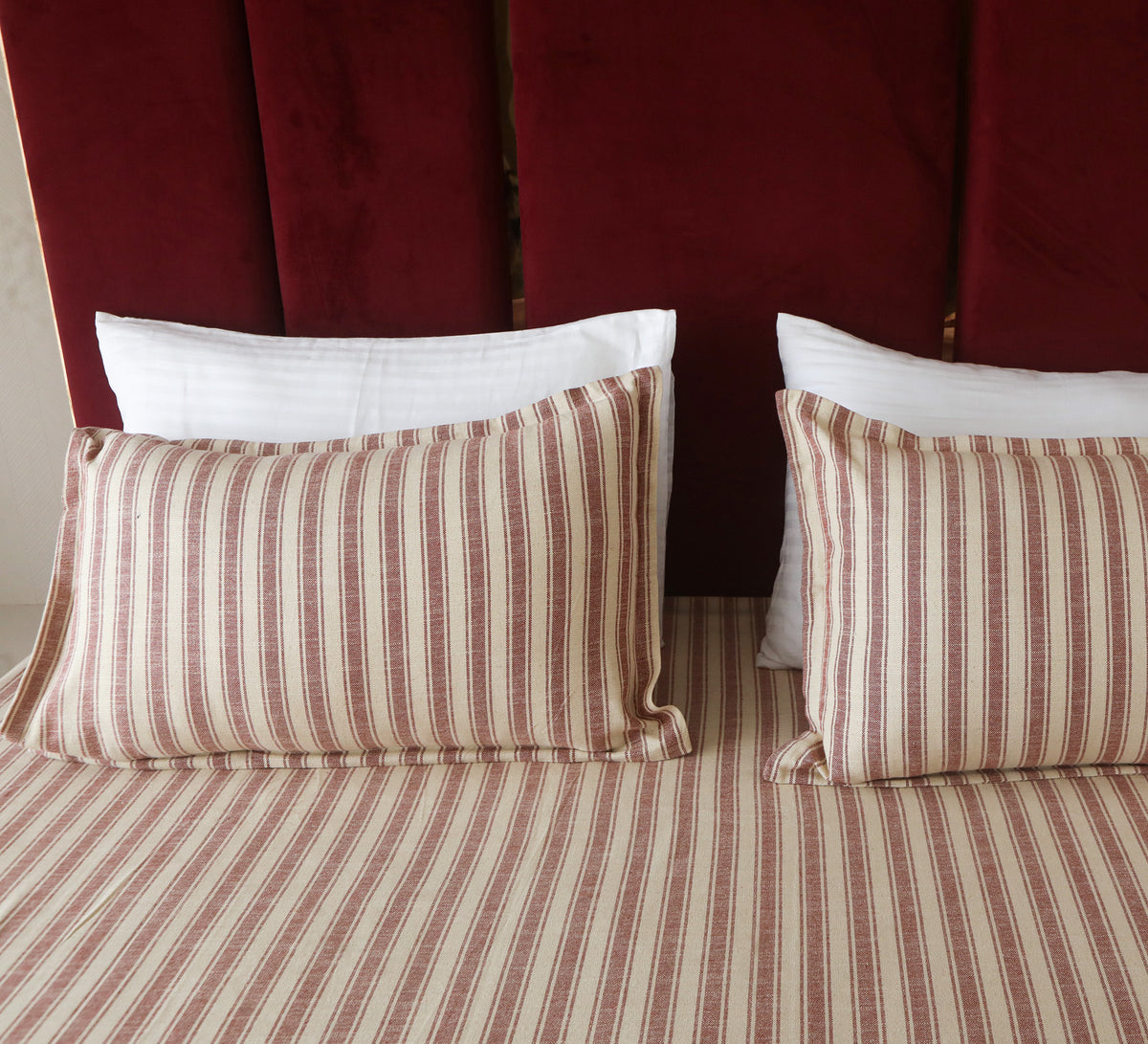 100% cotton Ribbed Double  Bed Cover
