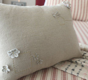 Embroyed Linen With Filler