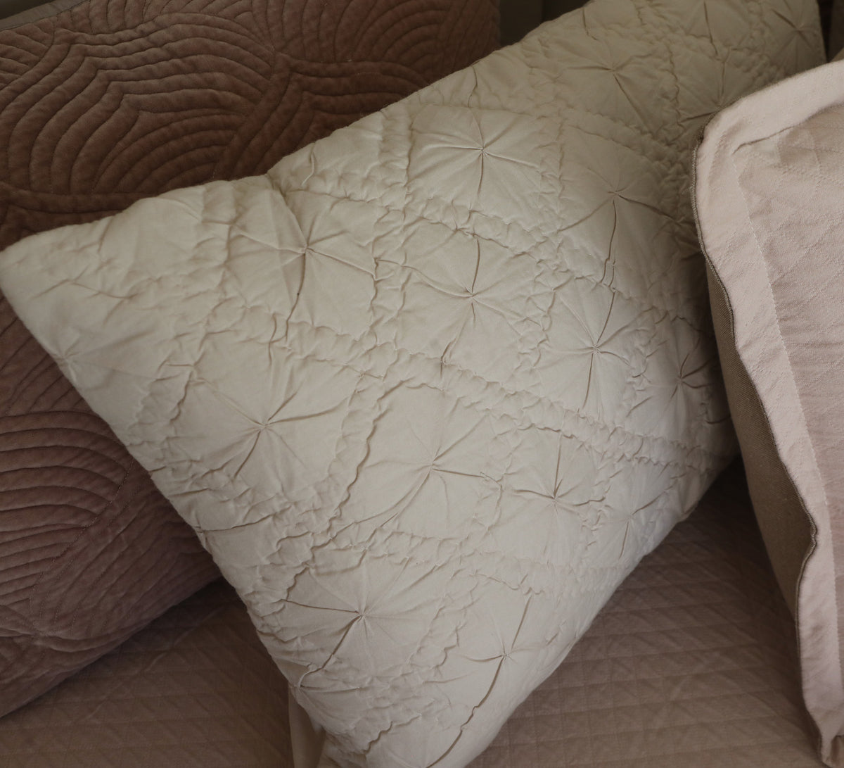 Hand Embroided 100% Cotton Double Bed Quilt Set