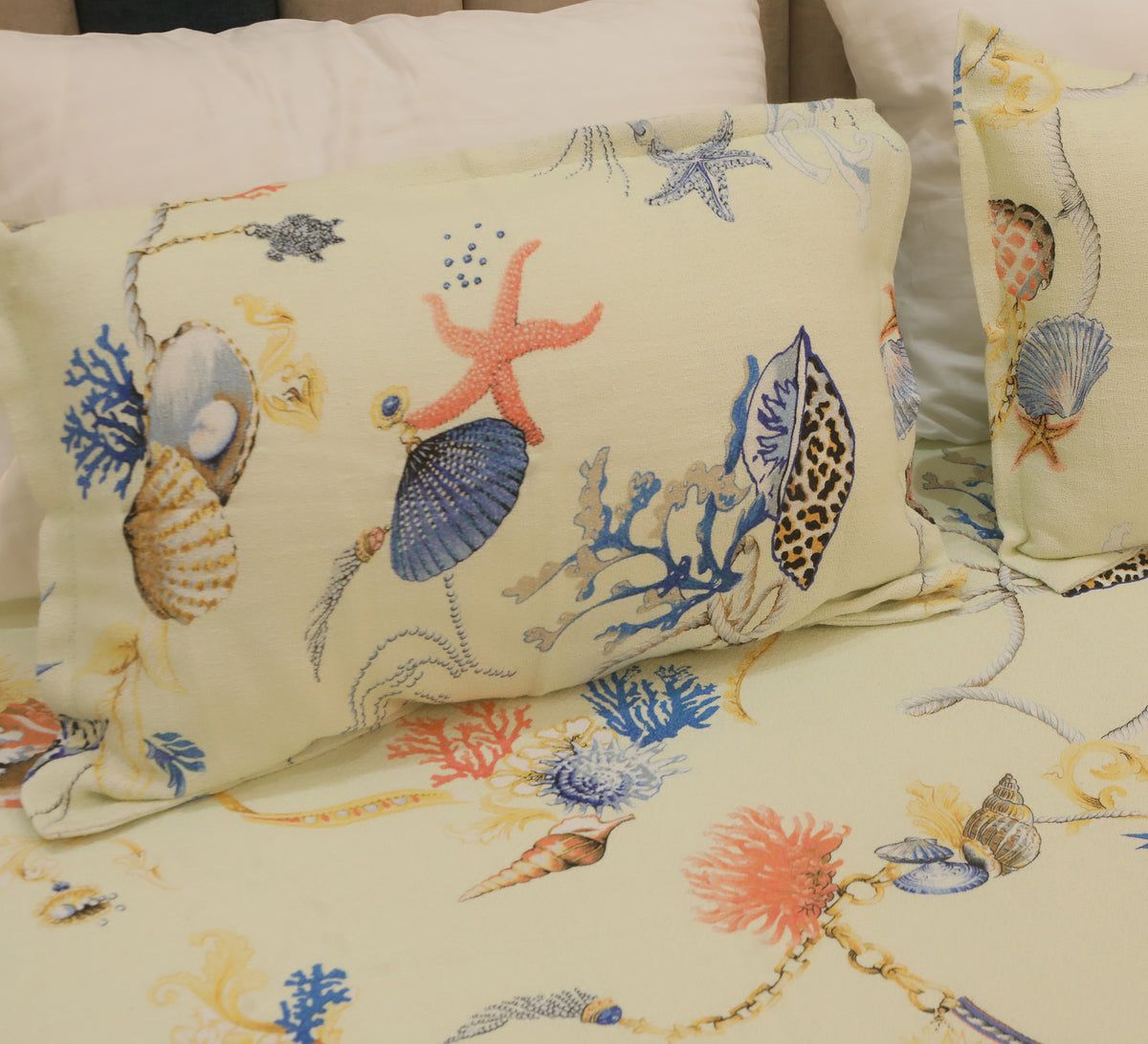 Yellow Bird Printed Bed Cover