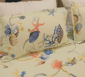 Yellow Bird Printed Bed Cover