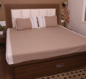 Organic Cotton Brown Double bed cover