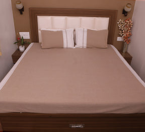 Organic Cotton Brown Double bed cover