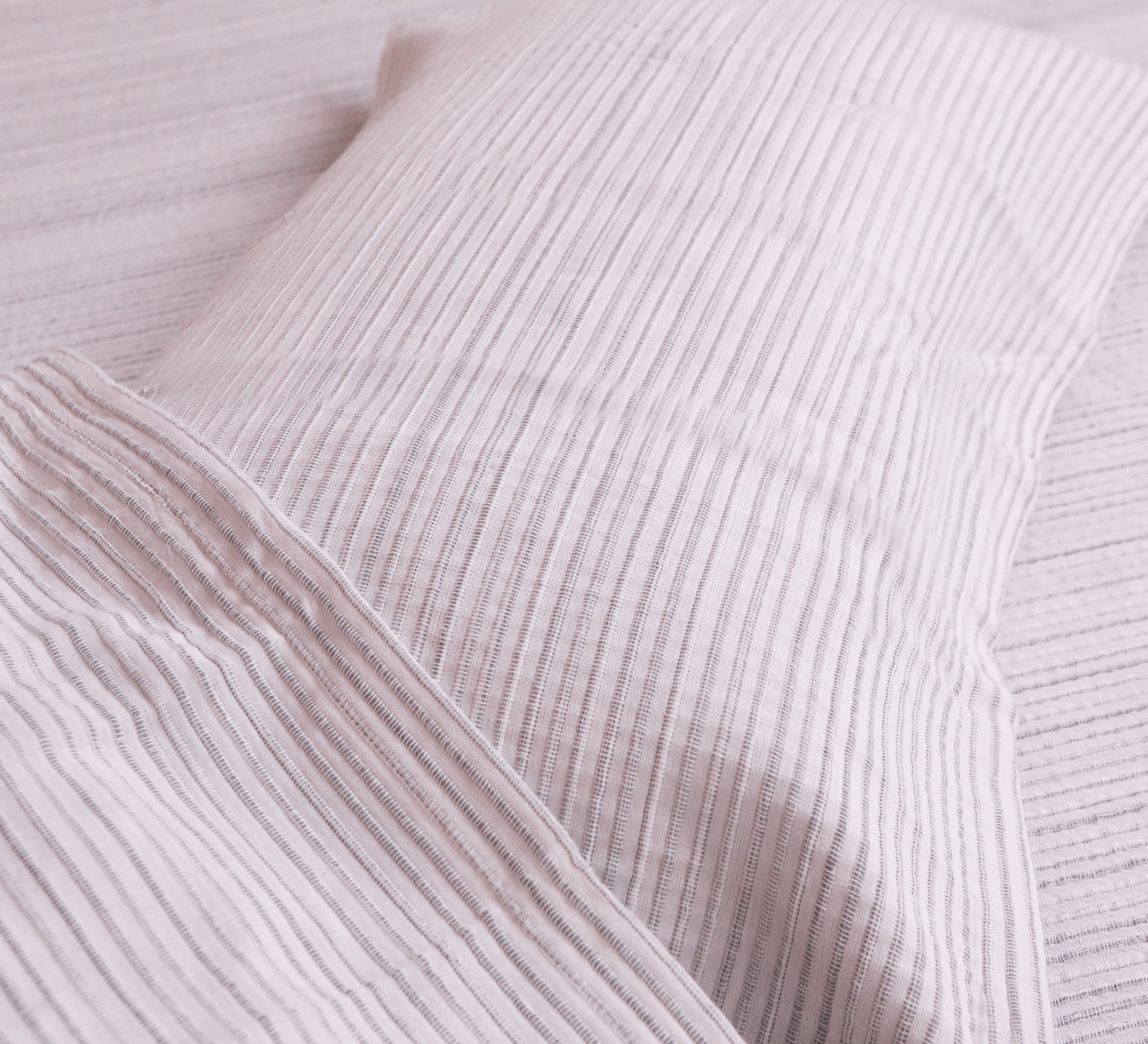 Woven Stripe Double  Bed Sheet