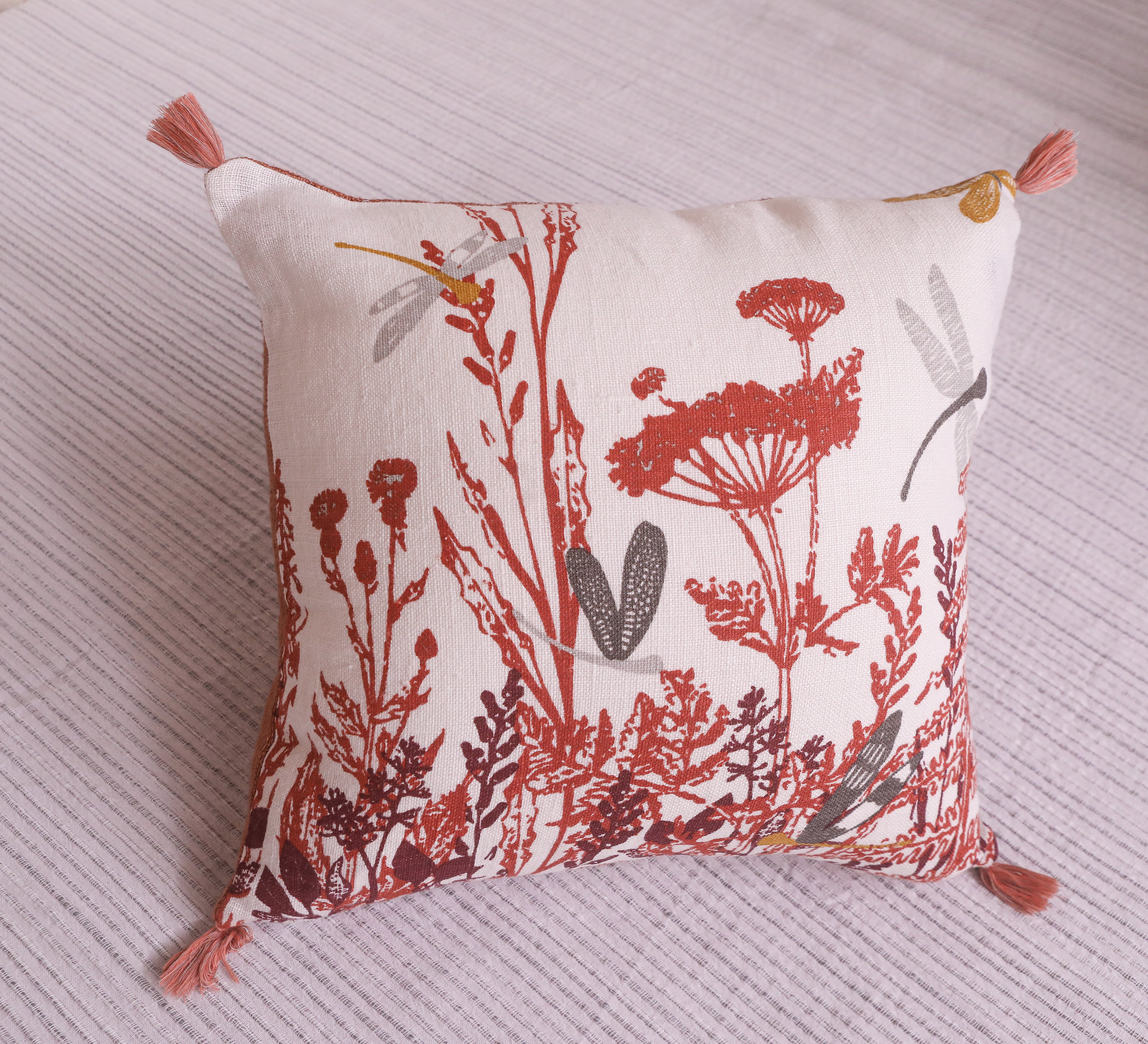 Dragonfly Linen cushion cover