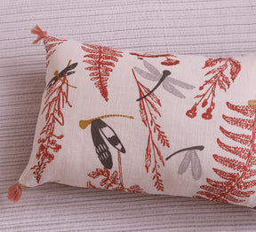 Dragonfly lumbar Linen cushion covers