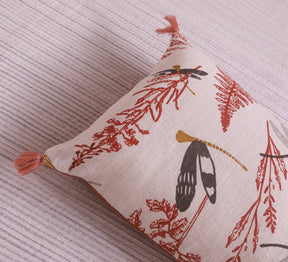 Dragonfly lumbar Linen cushion covers