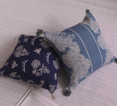 Blue lagoon printed 100% cotton cushion cover