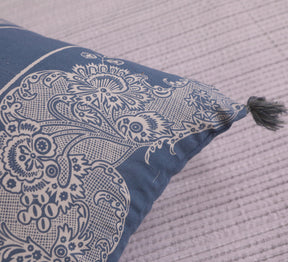 Blue lagoon printed 100% cotton cushion cover