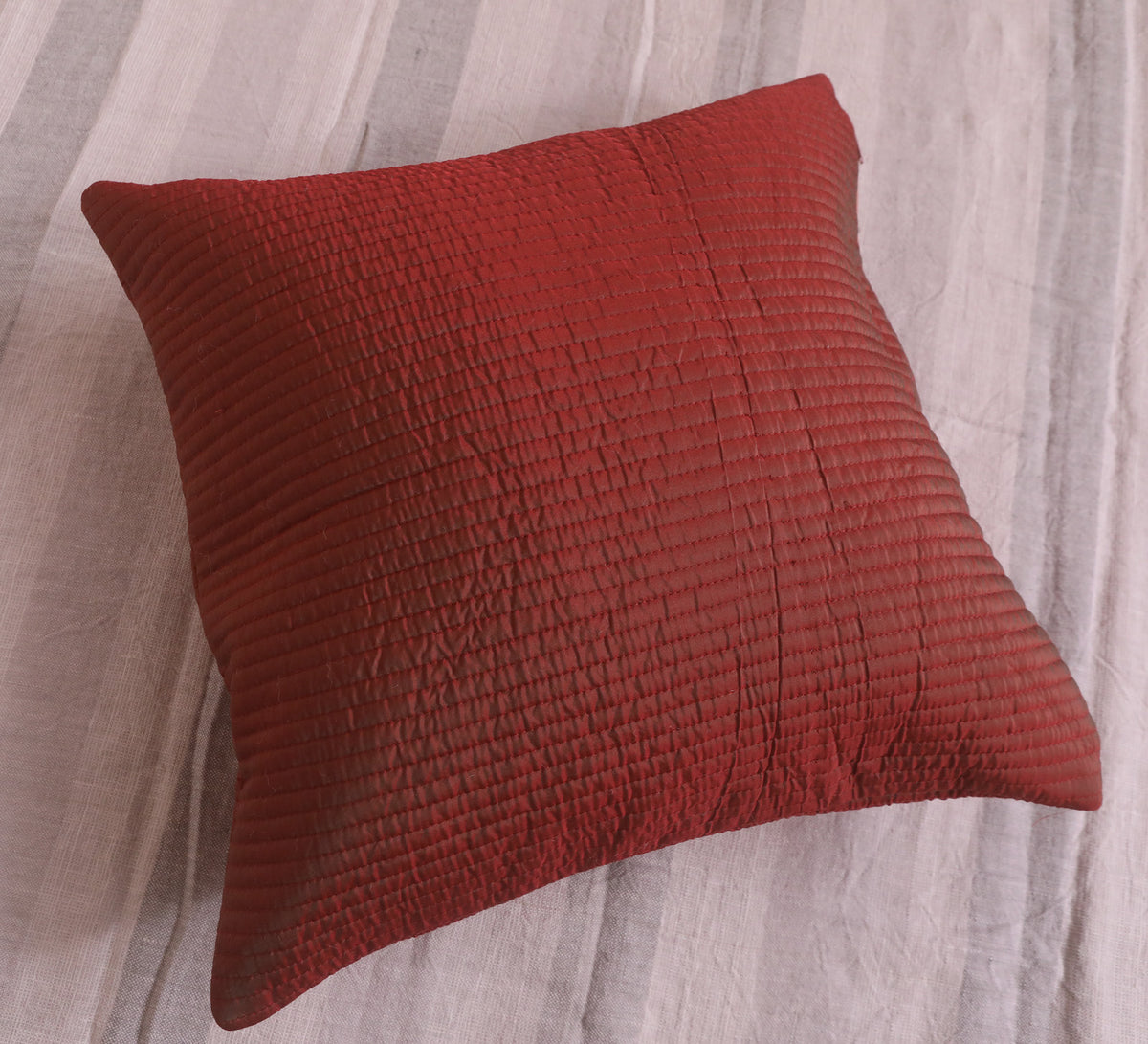 Quilted Silk  Cushion Cover