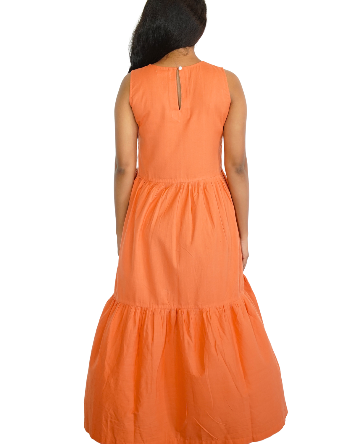 Taru and Agni mid length dress with embroidery