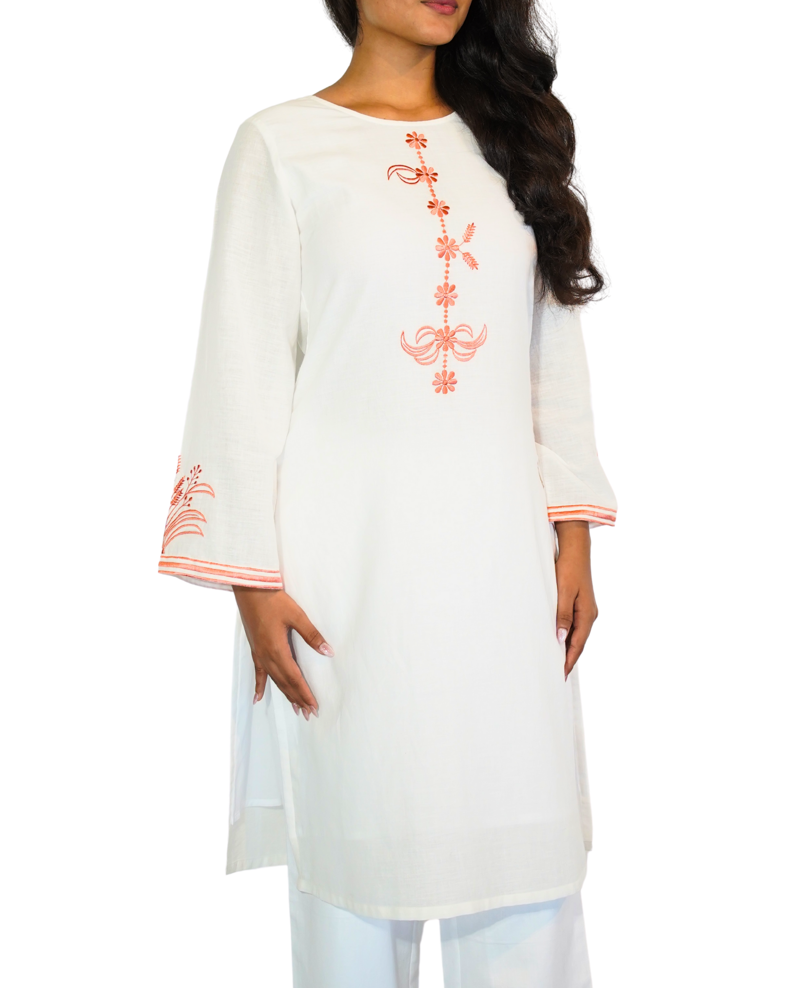 Taru and Agni muslin Kurta with embroidery
