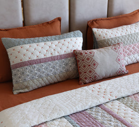 100% Cotton Patch work hand quilted double bed quilt