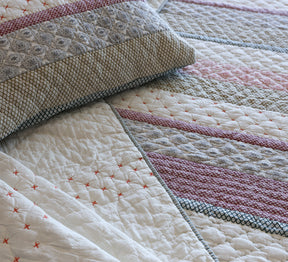 100% Cotton Patch work hand quilted double bed quilt