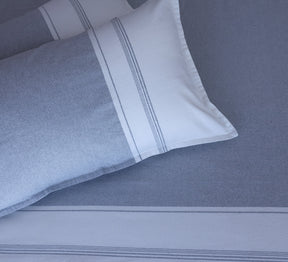 Organic Cotton Grey and White Double bed cover