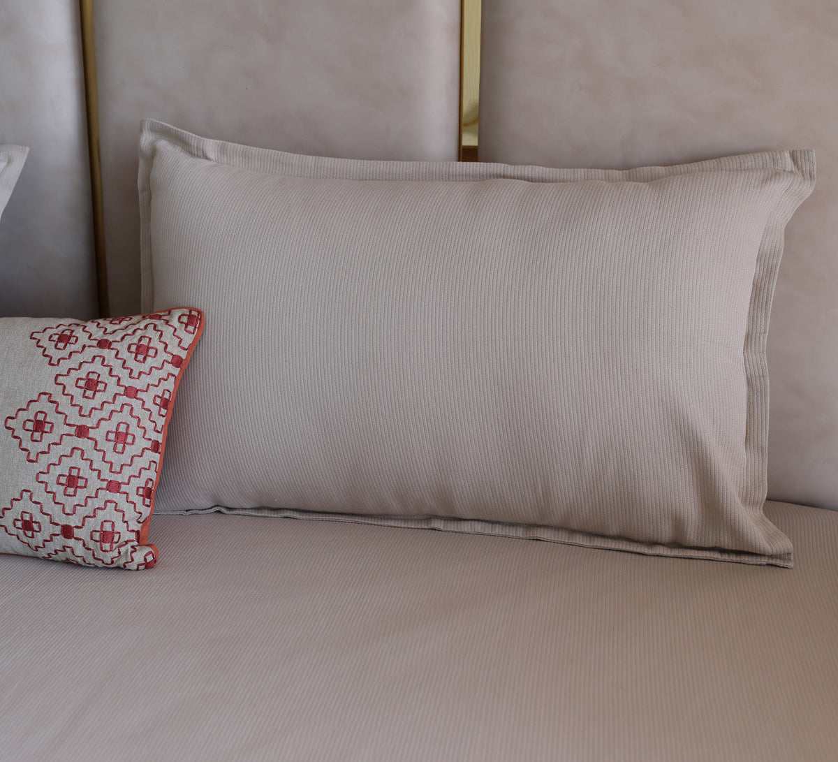 Ribbed 100% cotton bed sheet