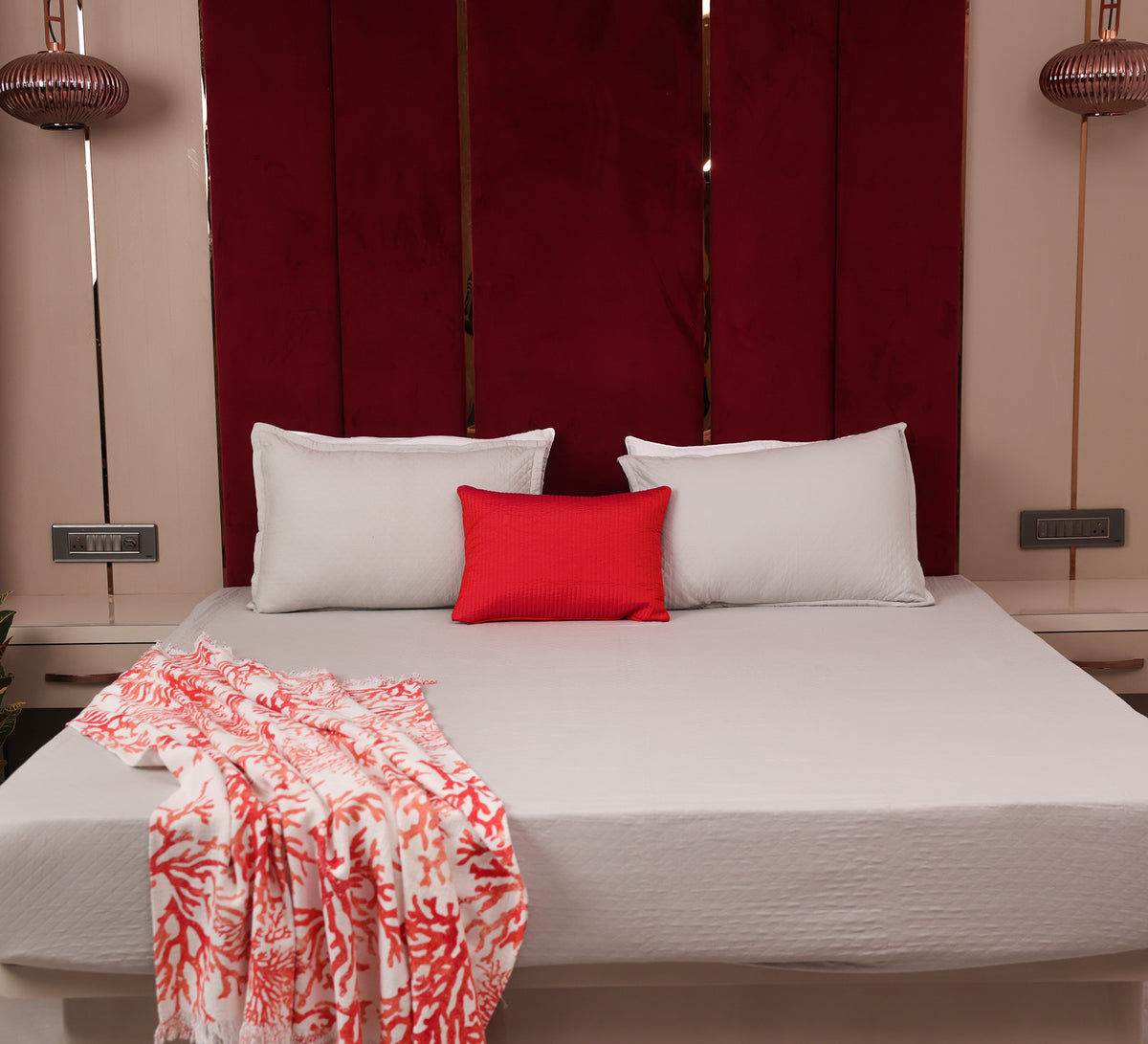 Coral Orange Throw