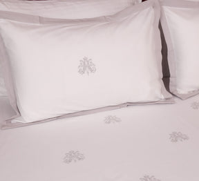 White 100% Cotton Embroidered bed sheet