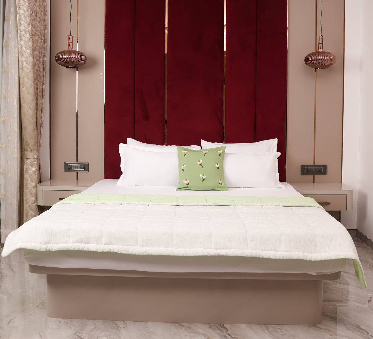Cotton Printed Single Bed Quilt