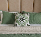 Cotton woven Embriodary on Printed Cushion Cover