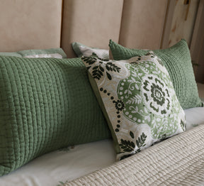 Cotton woven Embriodary on Printed Cushion Cover