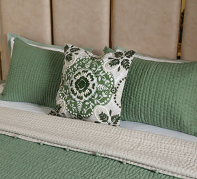Cotton woven Embriodary on Printed Cushion Cover
