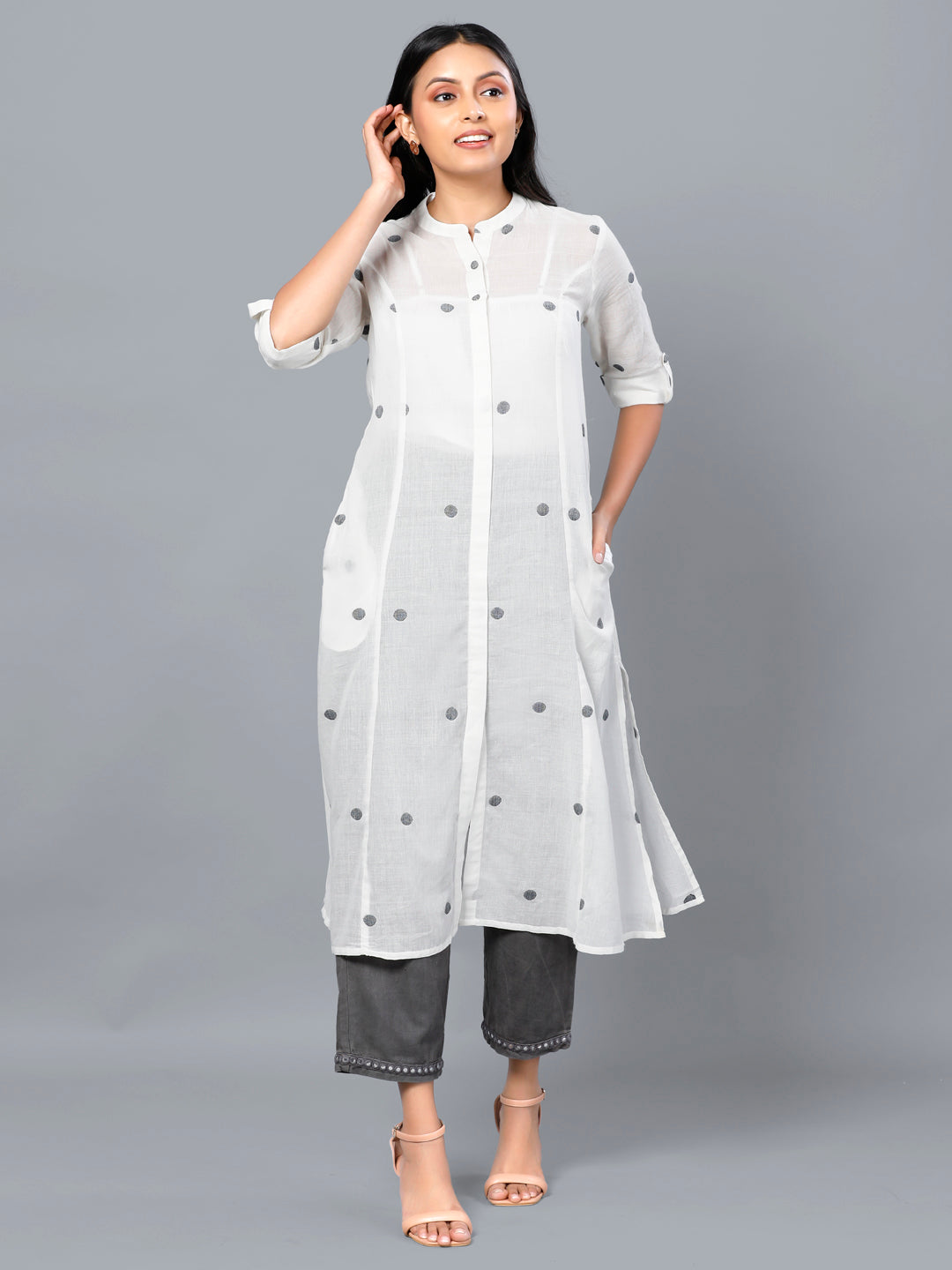 Classic Khadi Cotton Printed Kurta Bottom Set for Women Size: M L XL 2XL  3XL Fabric: Khadi