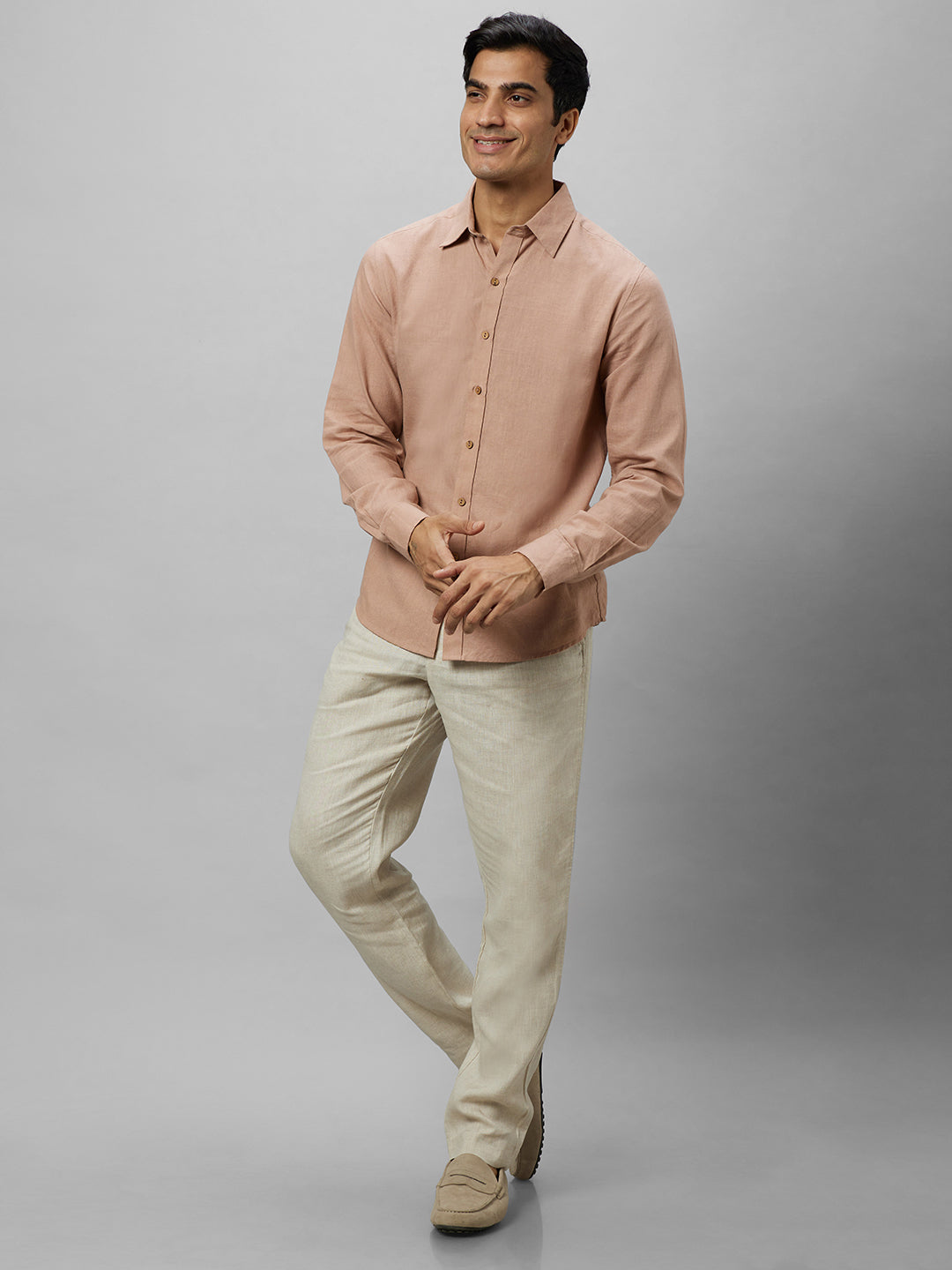 Eco Khadi Cotton Beige Classic Shirt - Jayden