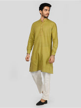 Eco Khadi Cotton Green Long Kurta - Jai