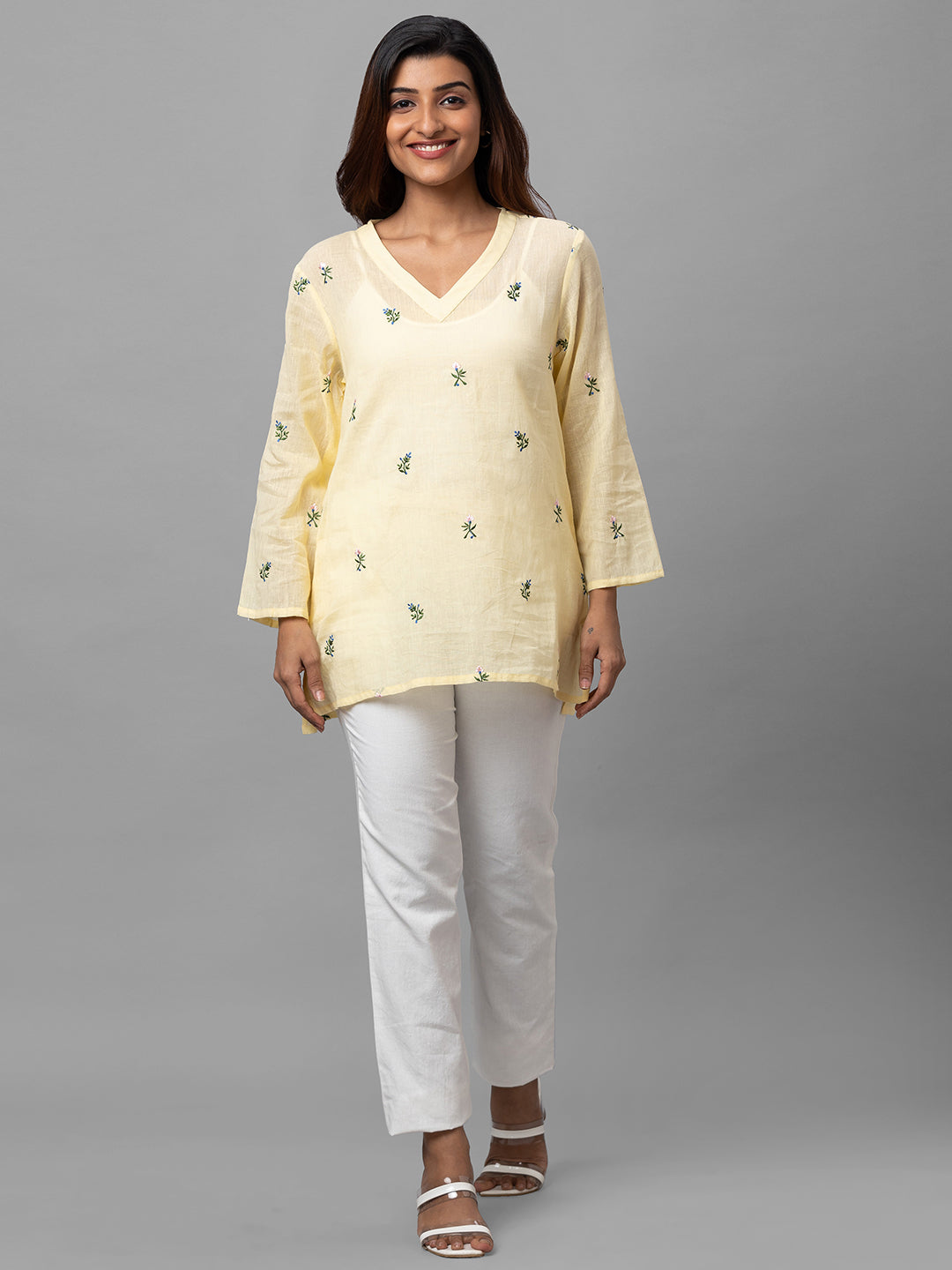 Eco Khadi Lemon Khadi Tunic