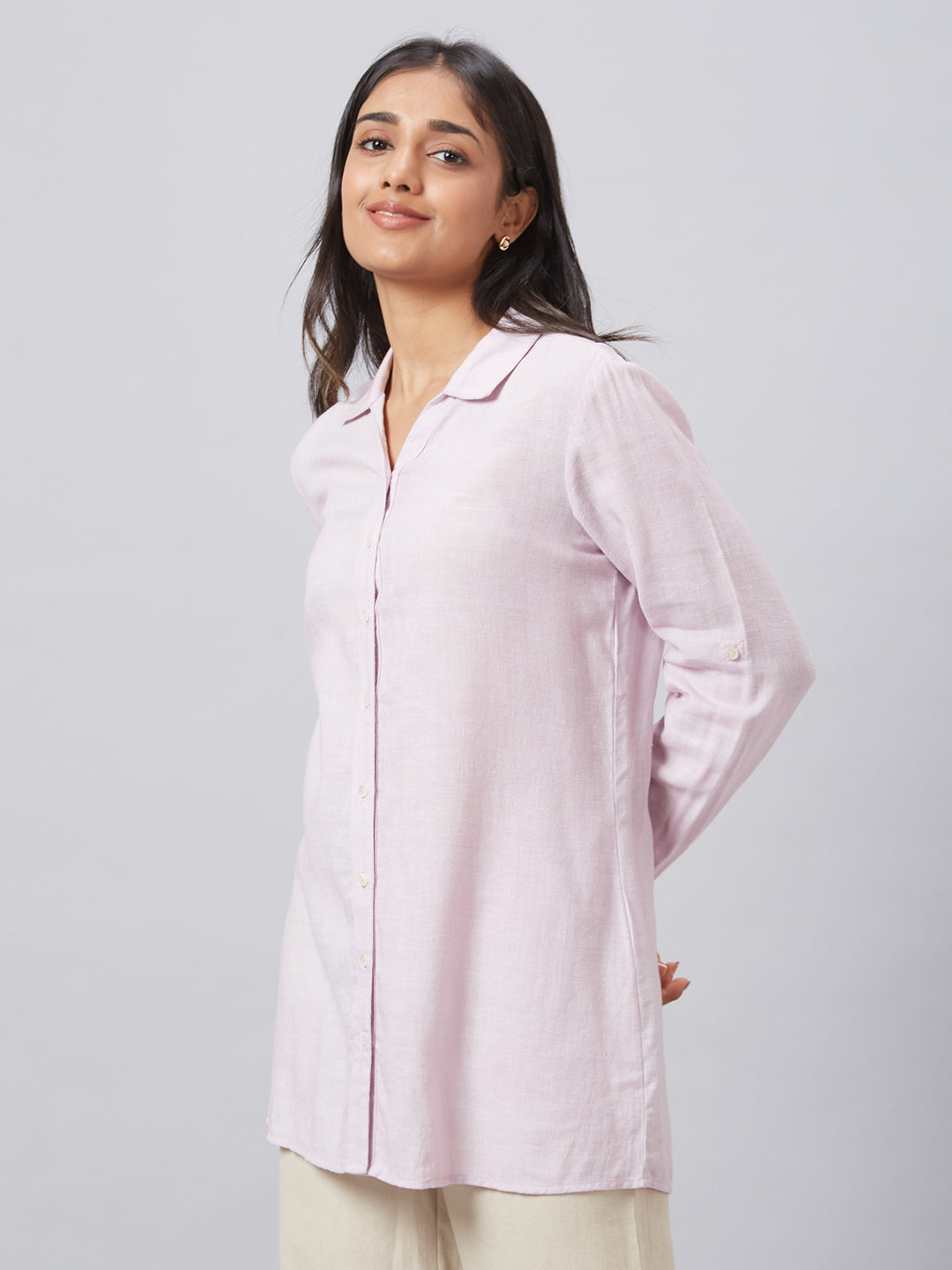 Eco Khadi Silk Winter Green Placement Embroidered Kurta - Rang 