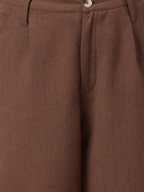 Eco Khadi Muslin Coffee Brown Classic Culotte