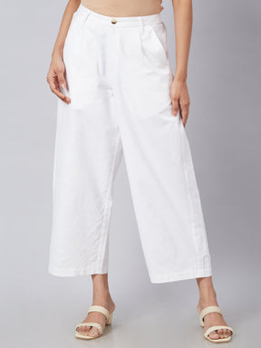 Eco Khadi Muslin White Classic Culotte