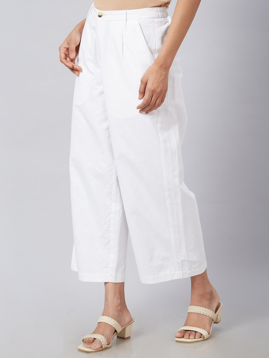 Eco Khadi Muslin White Classic Culotte