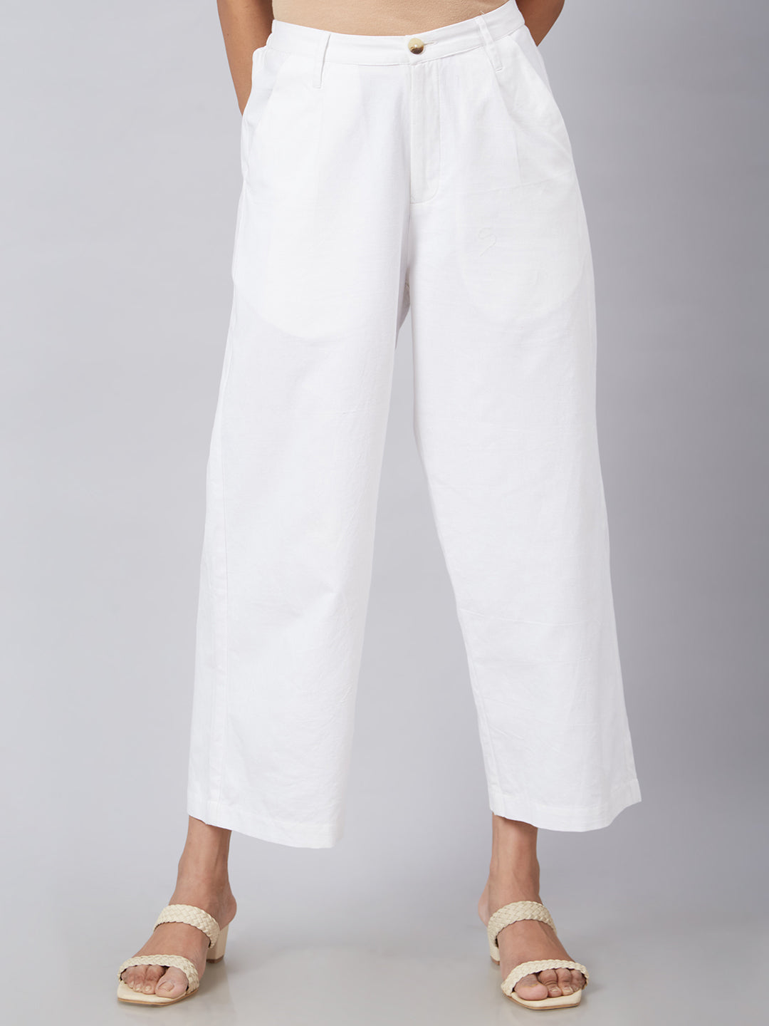 Eco Khadi Muslin White Classic Culotte